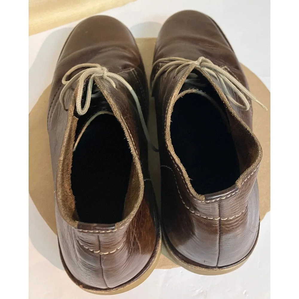 Clarks Desert Boots Mens Brown Excellent Tumbled Leather Chukka Shoes